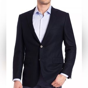 Saks Fifth Avenue by Samuelsohn Navy Travel Blazer